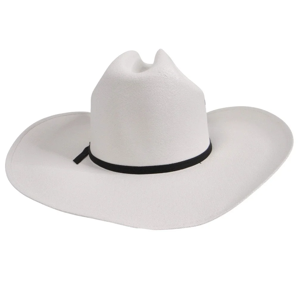 Smithbilt White‎ Straw Cowboy Hat Cattleman Crease Wide Brim Western Hat 2182